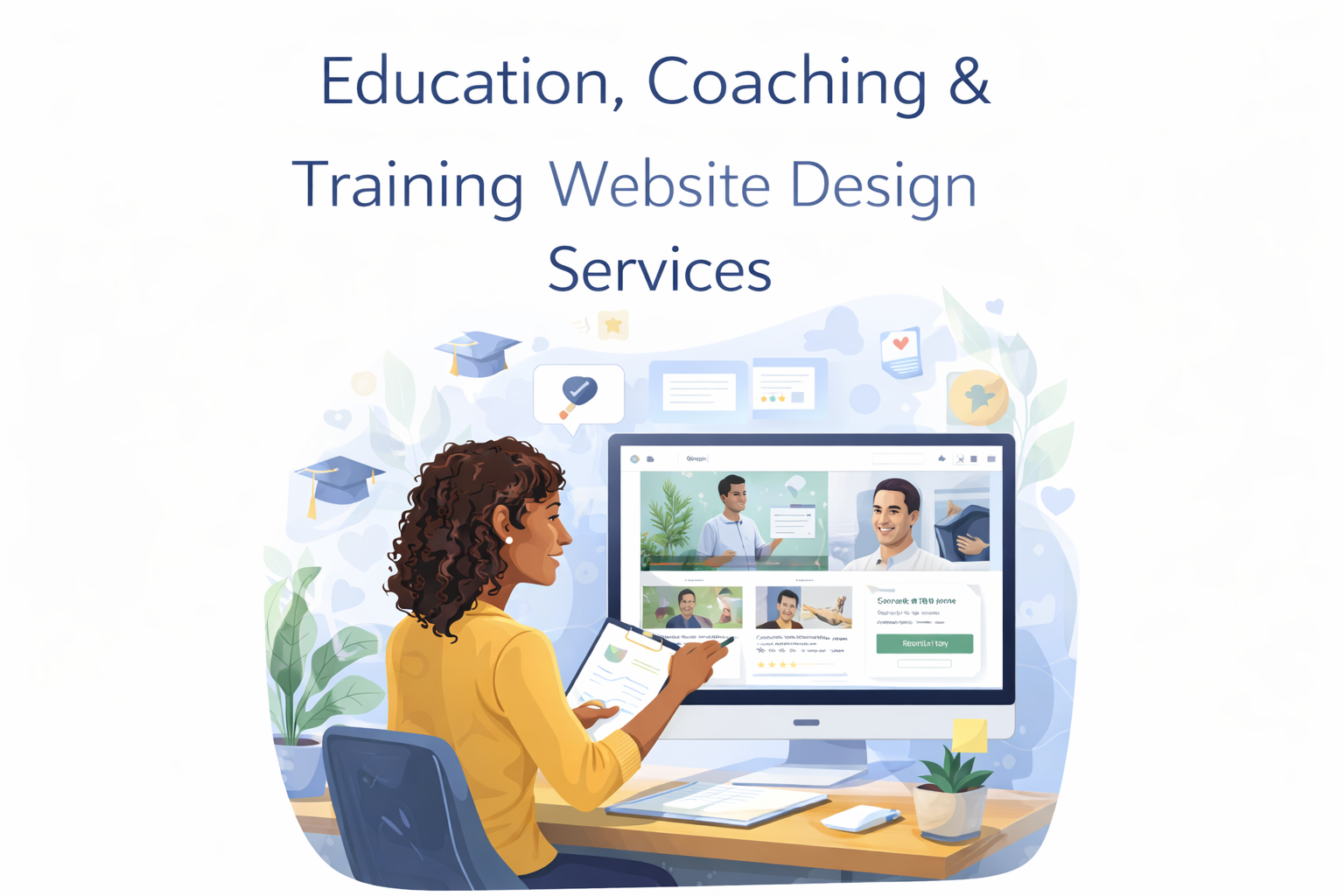 Education coaching and training website design services