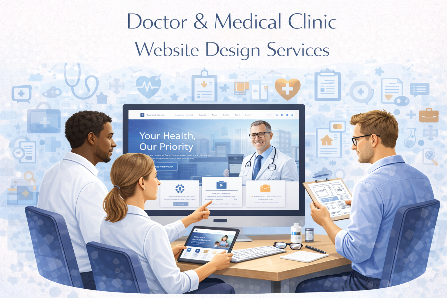 Doctor and medical clinic website design services