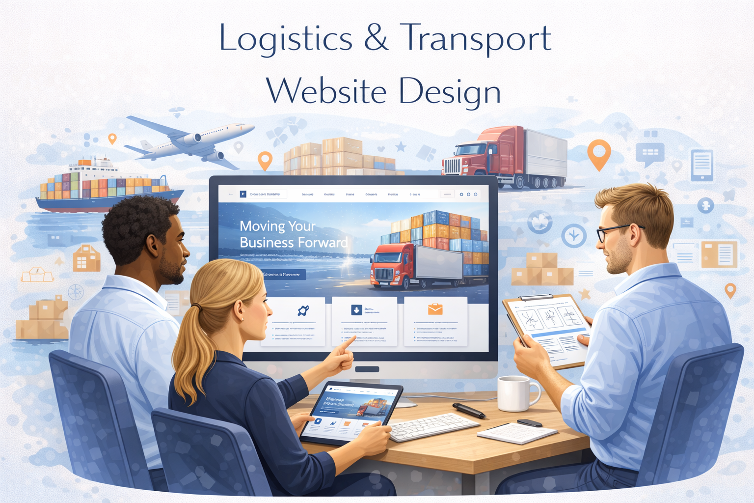 Logistics and transport website design services