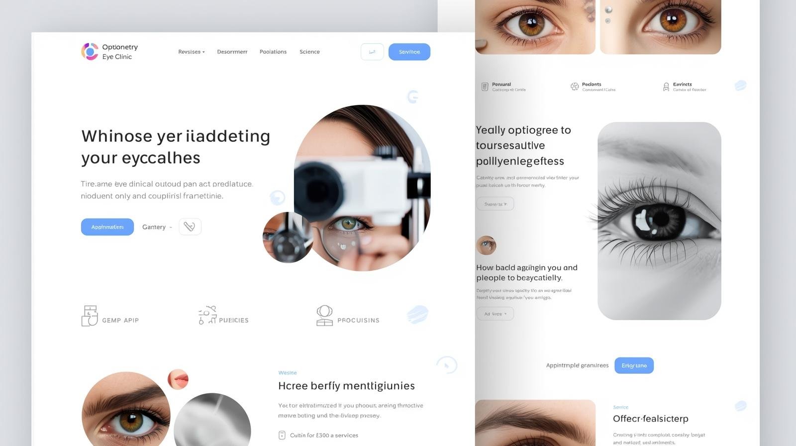 Eye clinic website design