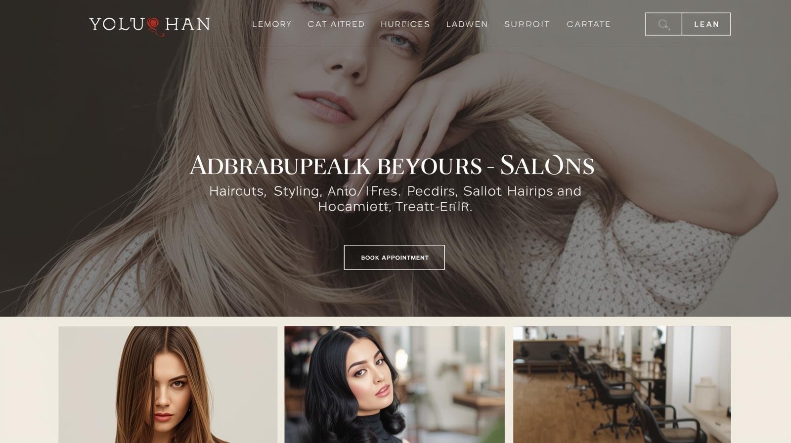 Salon website design services