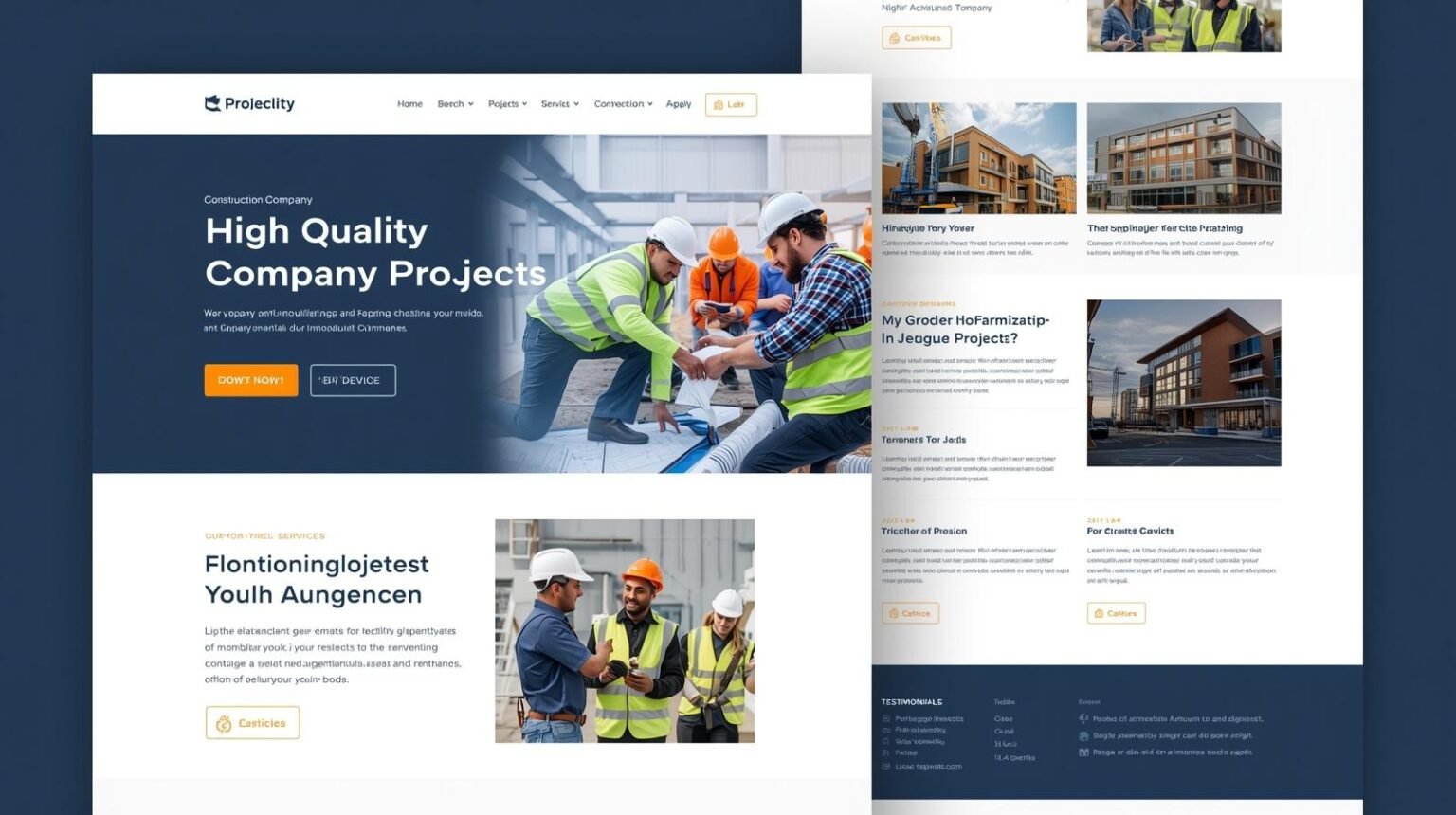 Construction Company Website Design Services | Kanika