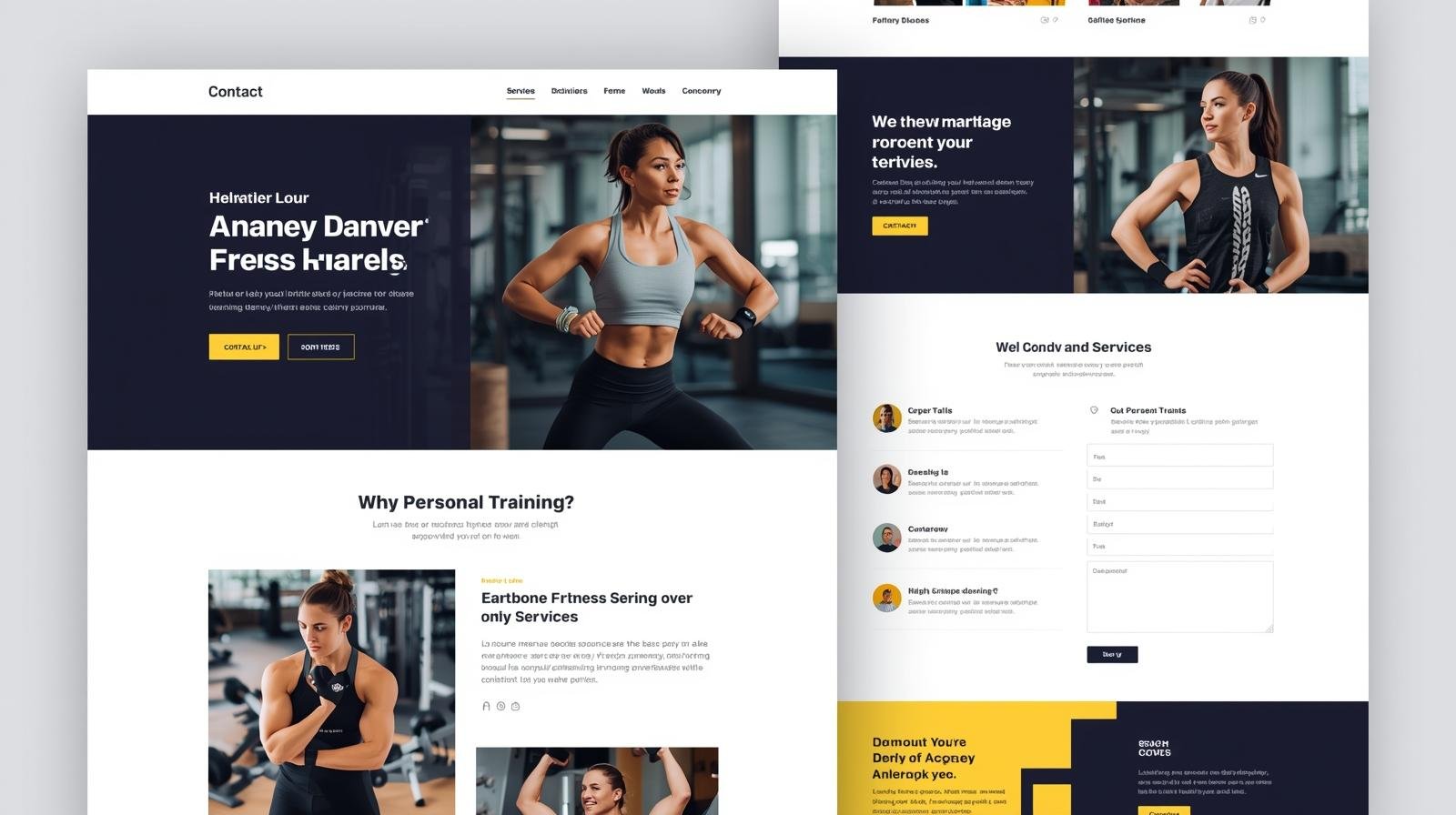 Fitness trainer website design services