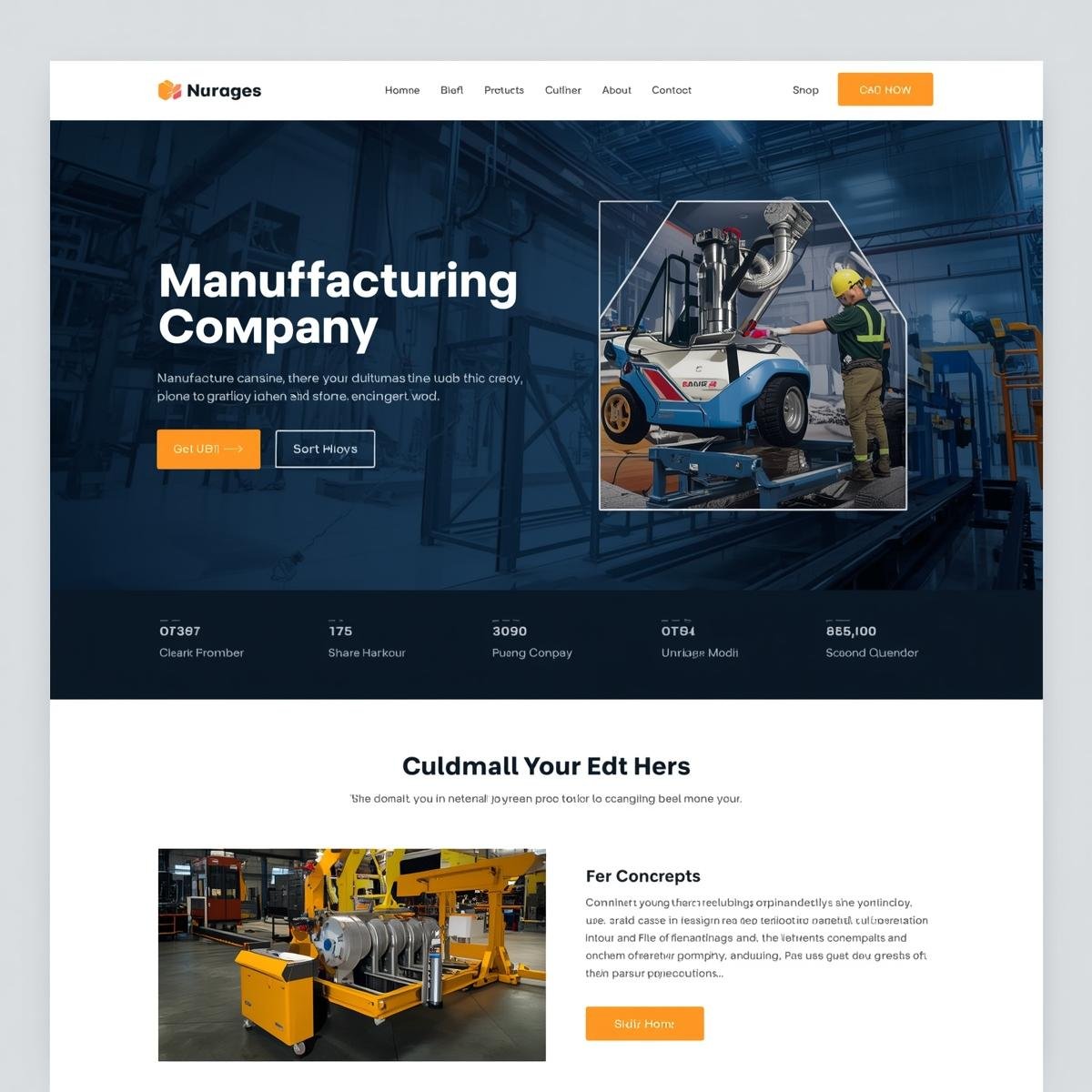 Manufacturing company website design services