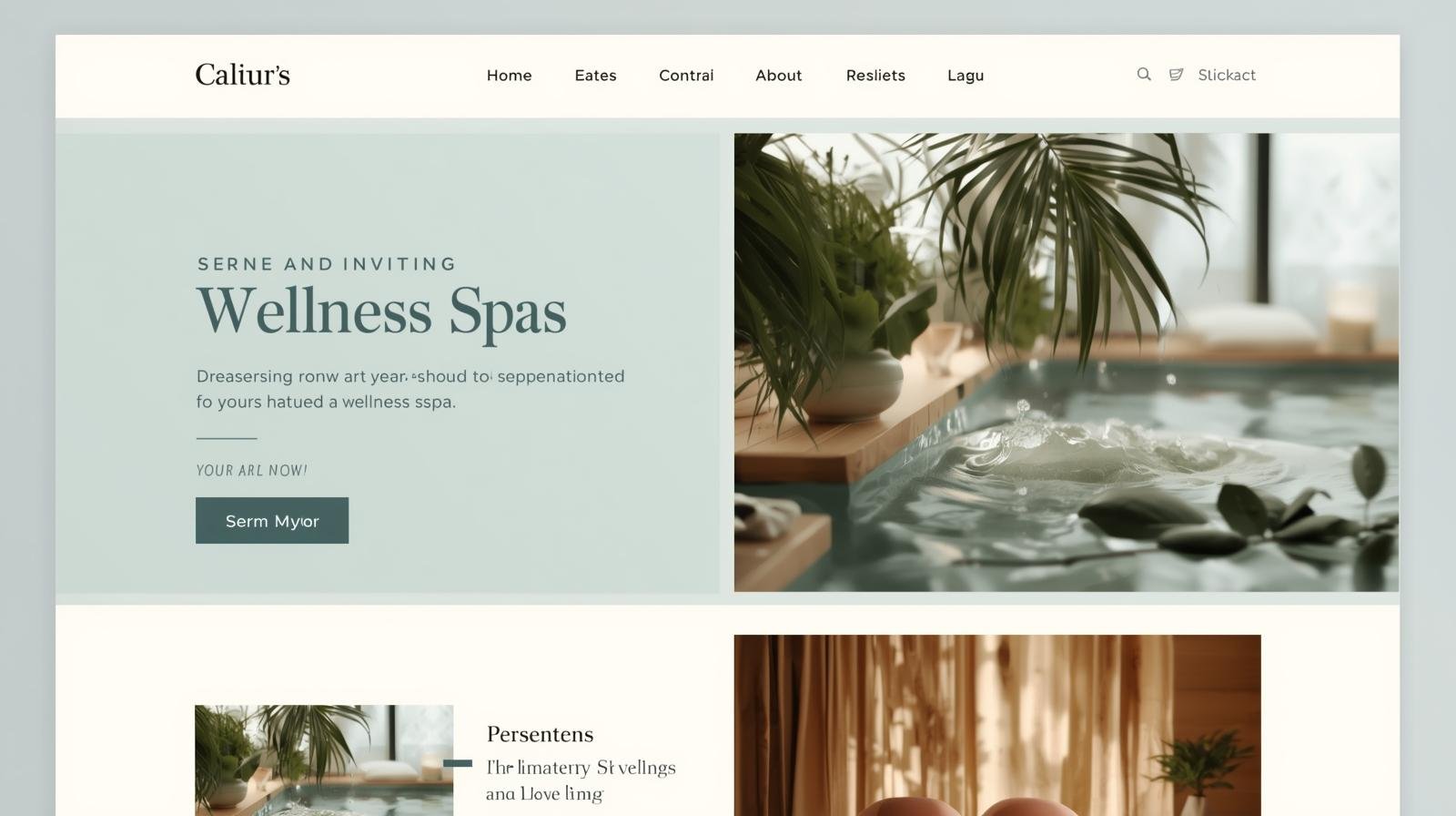 Professional website design for spa and wellness centers