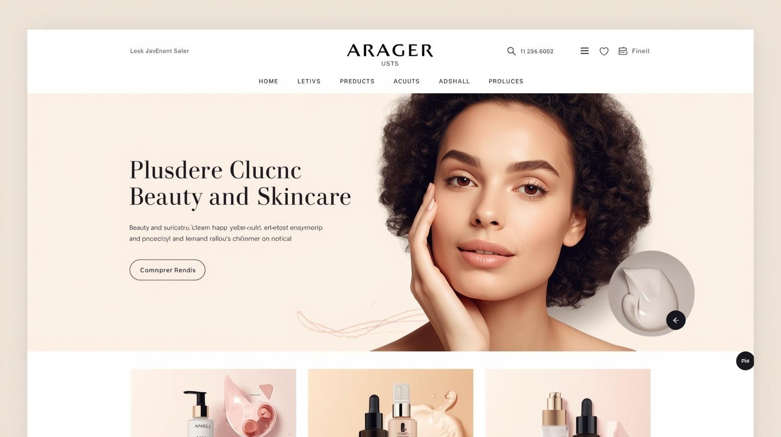 Beauty and skincare e-commerce website design services