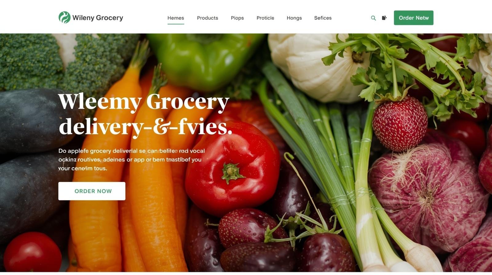 Grocery and local delivery website design services