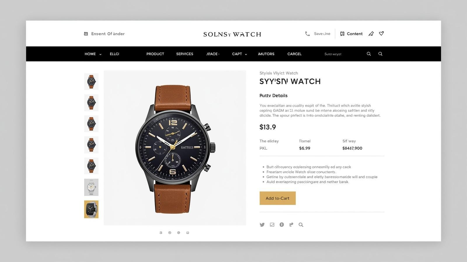 ecommerce product page design