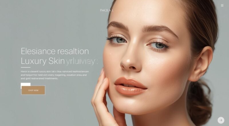 luxury skin clinic website design