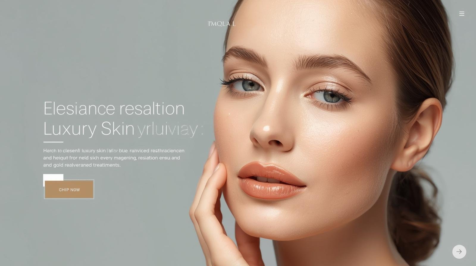 luxury skin clinic website design