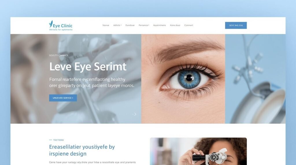 website design for eye care clinics