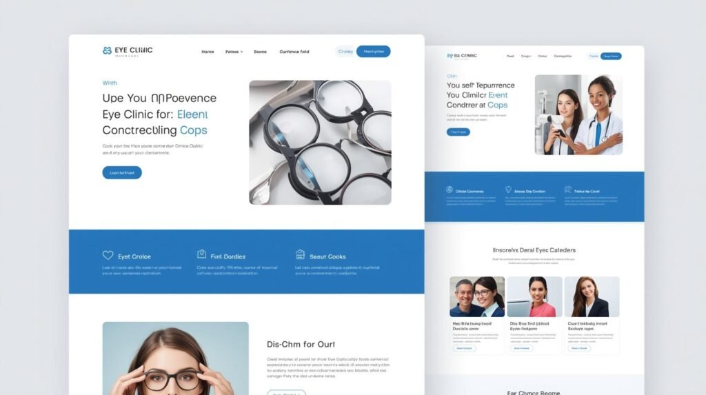 healthcare website design for eye services