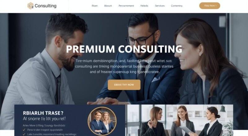 premium consulting website design