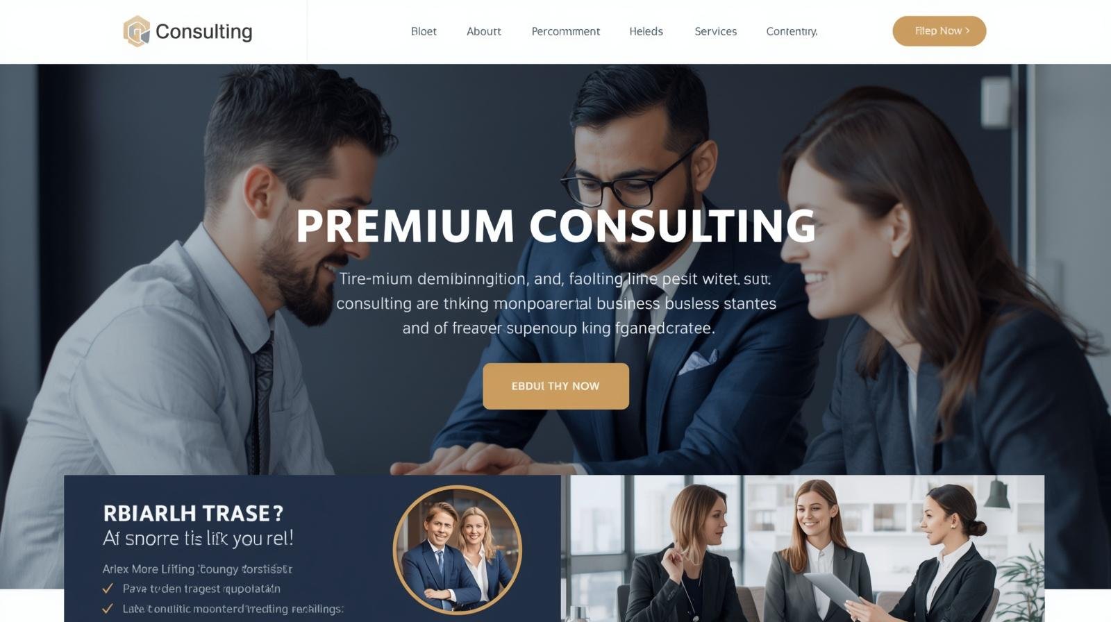 premium consulting website design