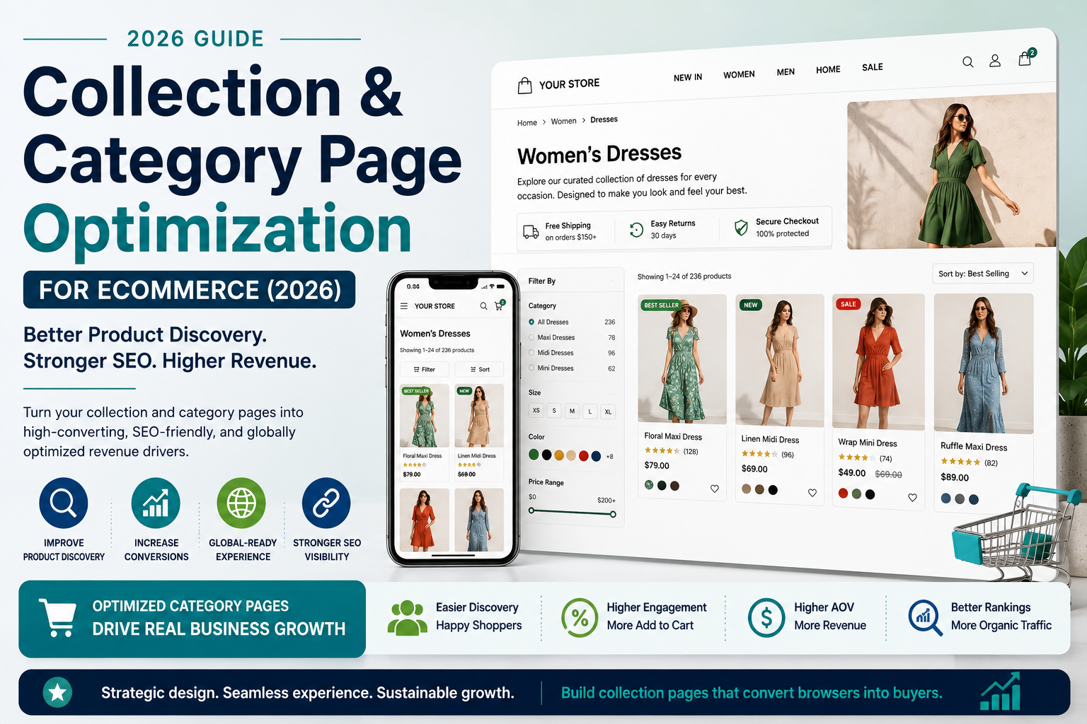 Collection & Category Page Optimization How ecommerce website design Increases Product Discovery & Revenue in 2026