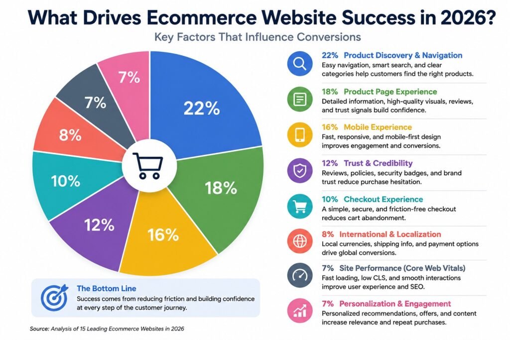 Ecommerce website success factors in 2026-infographic