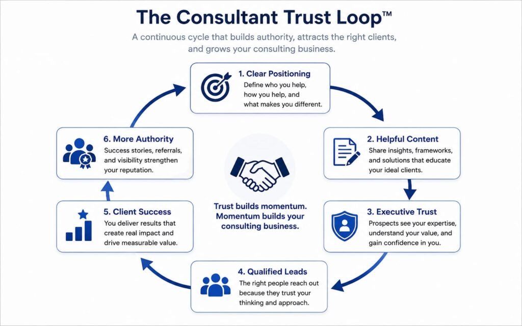 The Consultant Trust Loop infographic