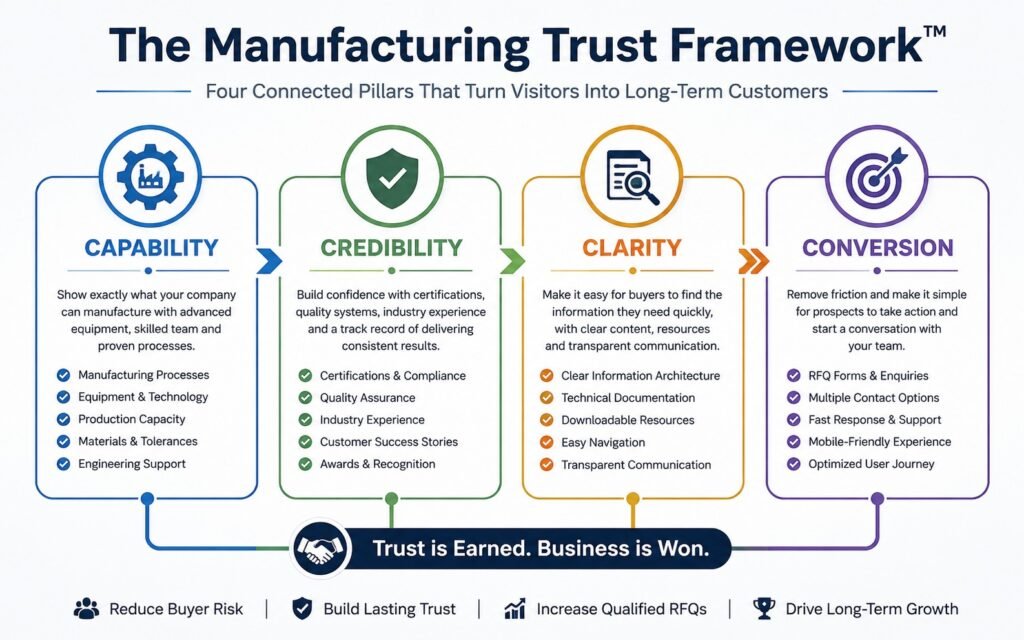 The manufacturing trust framework infographic