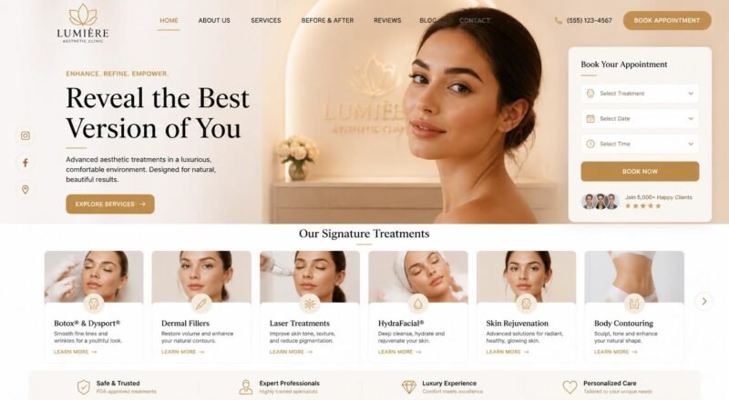 Why Beautiful Clinic Websites Still Fail to Generate Consultations in 2026 An Aesthetic Clinic Website Design Audit