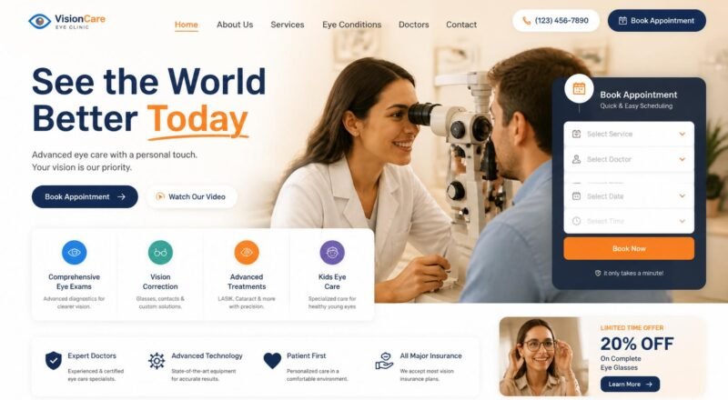 Why Patients Leave Eye Clinic Websites Without Booking Optometrist Website Design Guide for 2026