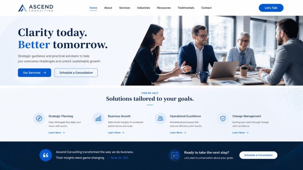 consultant website design