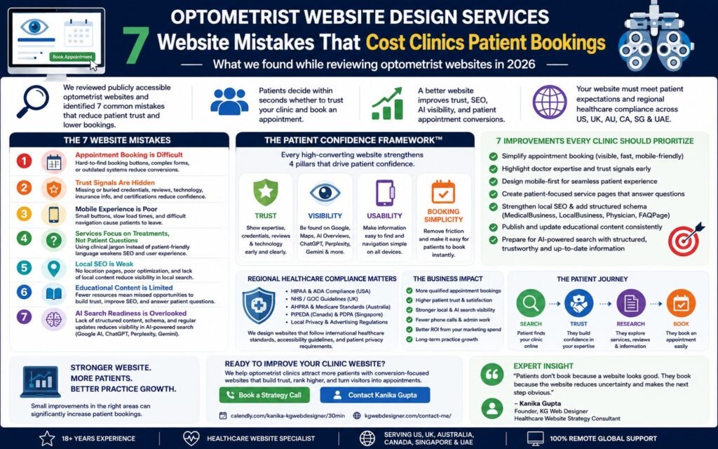 7 Website Mistakes That Cost Clinics Patient Bookings- infographic