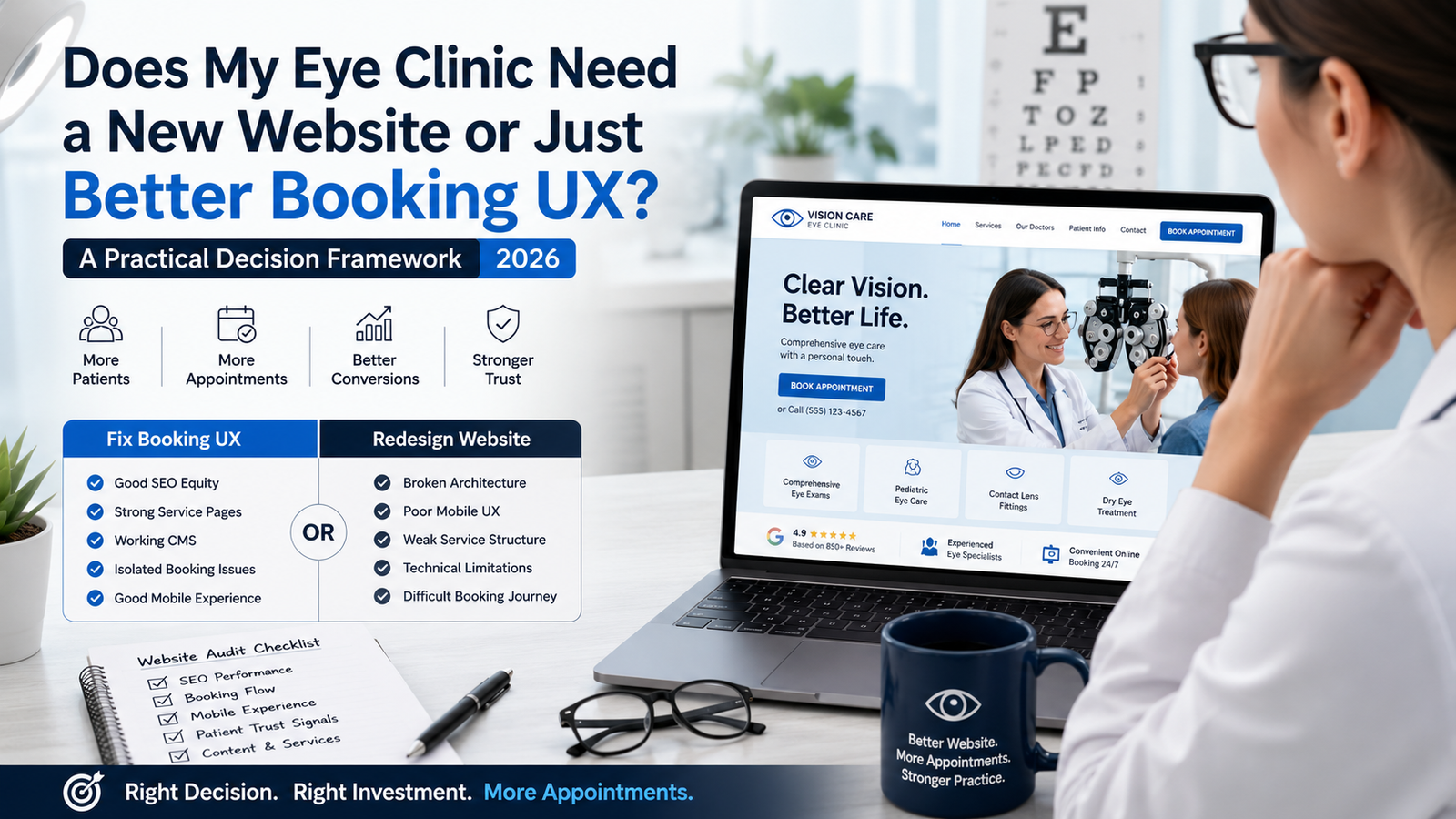 Does My Eye Clinic Need a New Website or Just Better Booking UX A Practical Decision Framework