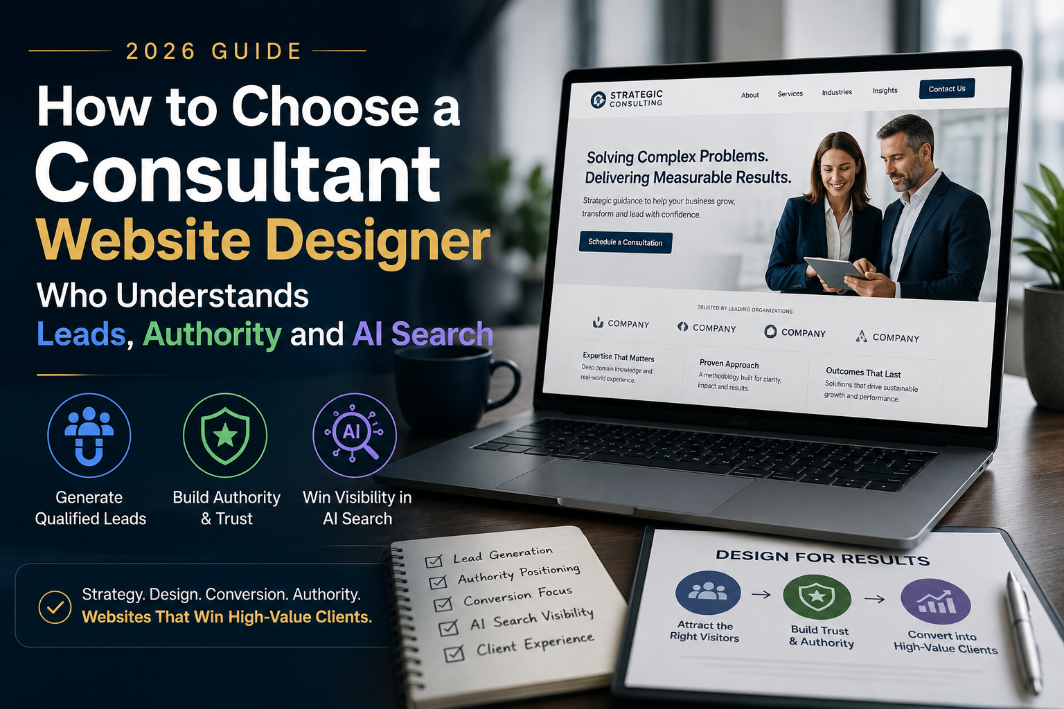 How to Choose a Consultant Website Designer Who Understands Leads, Authority and AI Search