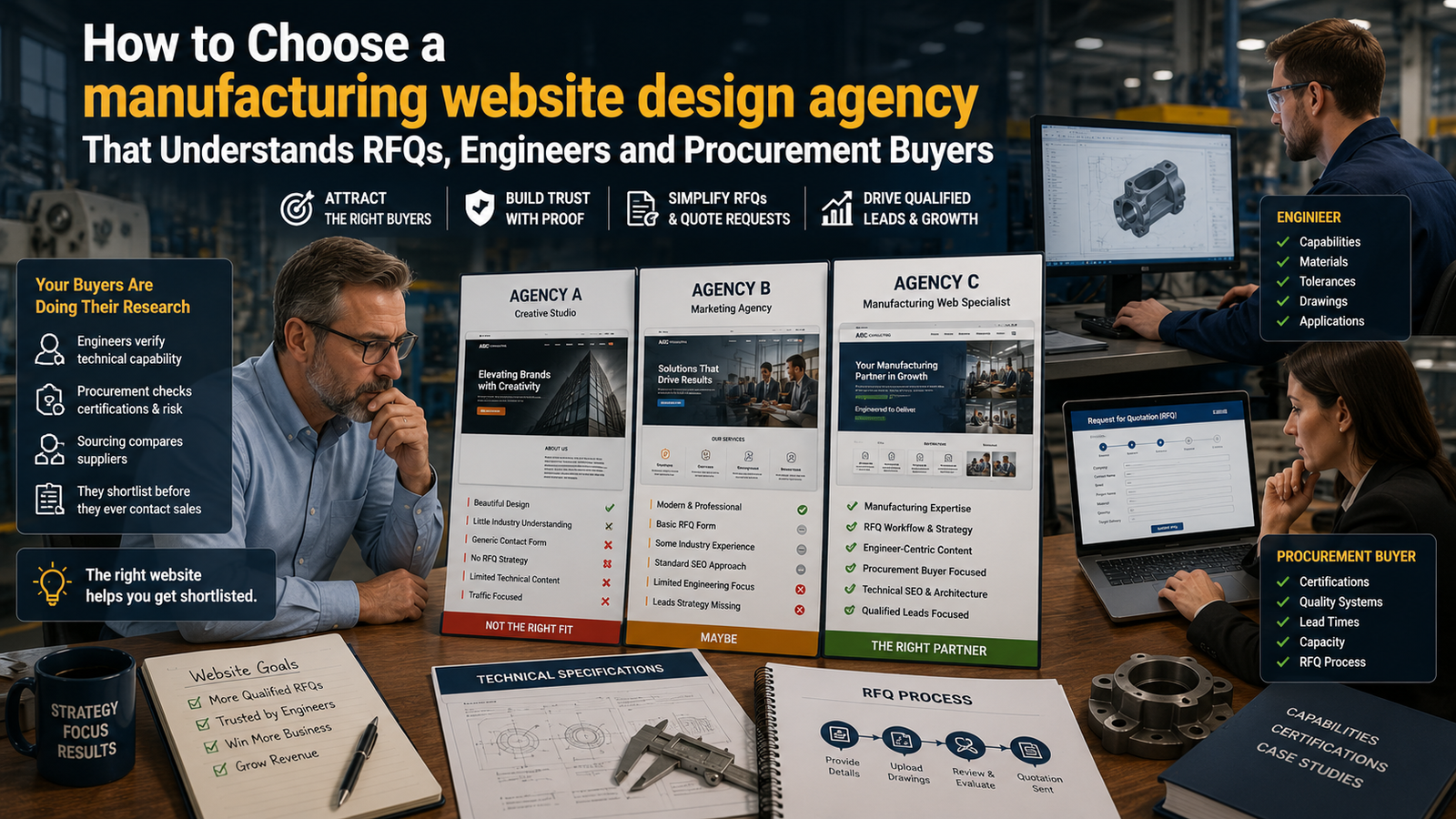 How to Choose a manufacturing website design agency That Understands RFQs, Engineers and Procurement Buyers