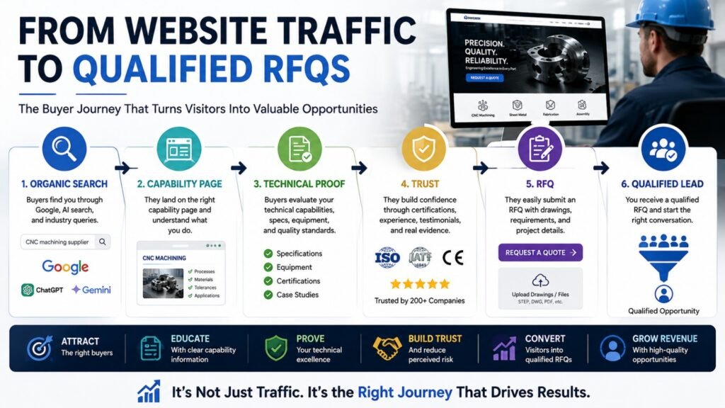 My Manufacturing Website Gets Traffic but No RFQs - What Should I Fix Before Spending More on SEO