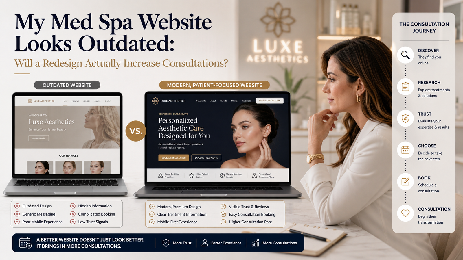 My Med Spa Website Looks Outdated Will a Redesign Actually Increase Consultations
