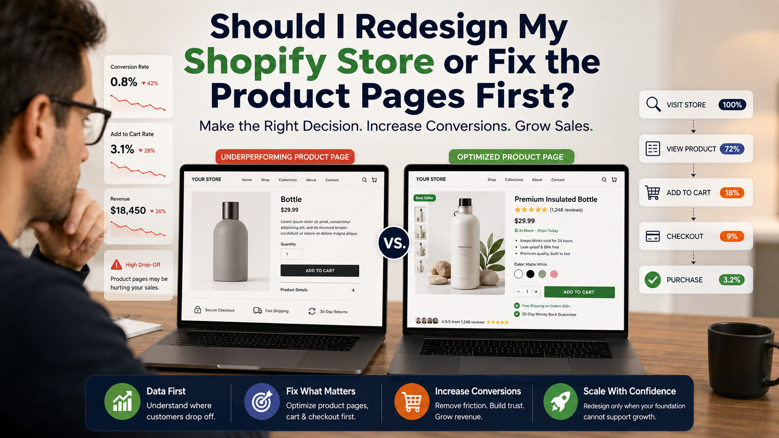 Should I Redesign My Shopify Store or Fix the Product Pages First