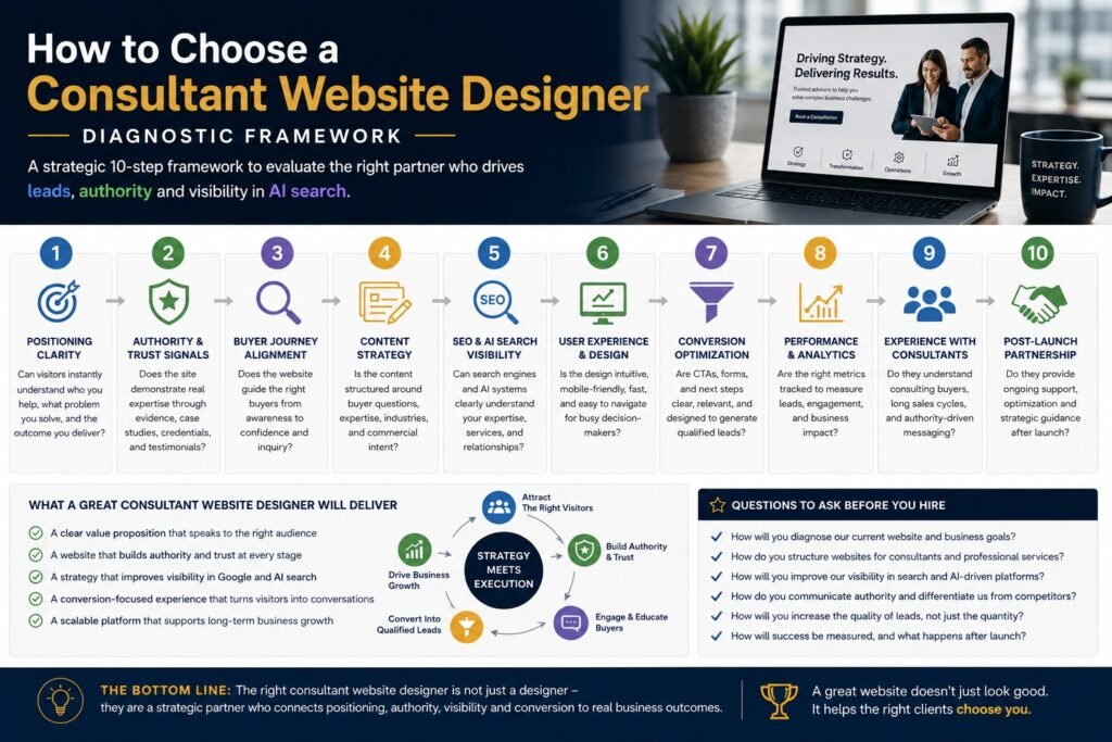 Consultant / Corporate diagnostic framework for consultant website designer