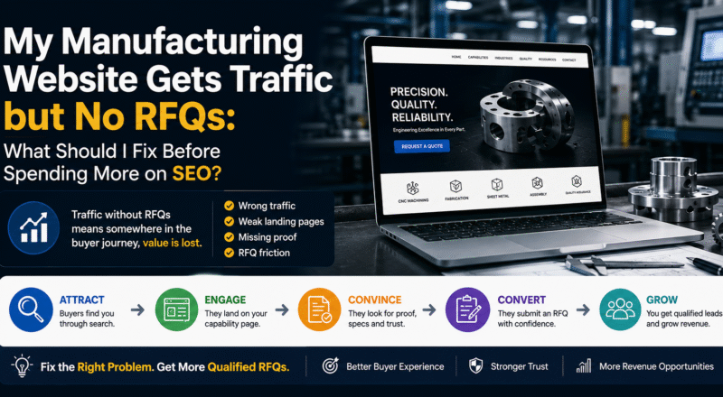 My Manufacturing Website Gets Traffic but No RFQs - What Should I Fix Before Spending More on SEO
