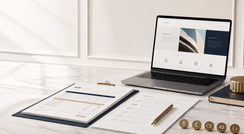 Small-business website cost comparison for the USA, UK, Canada, Australia and UAE in 2026