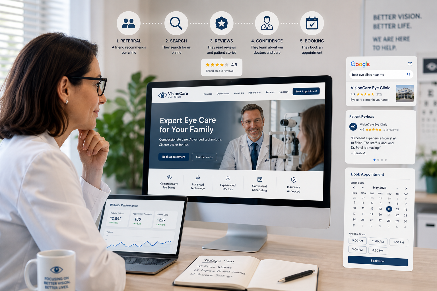 Our Eye Clinic Gets Most Patients Through Referrals - Is Investing in a Better Website Really Worth It?