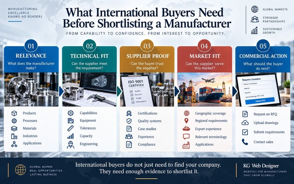 What International Buyers Need Before Shortlisting a Manufacturer infographic