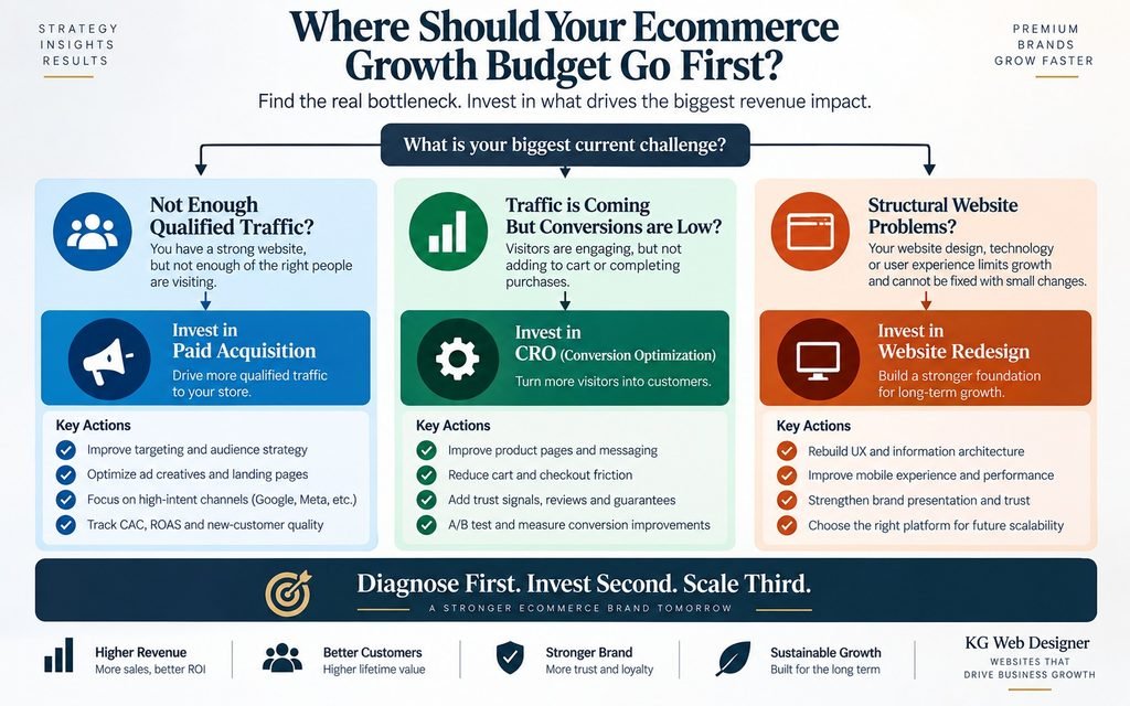 Where Should Your Ecommerce Growth Budget Go First infographic