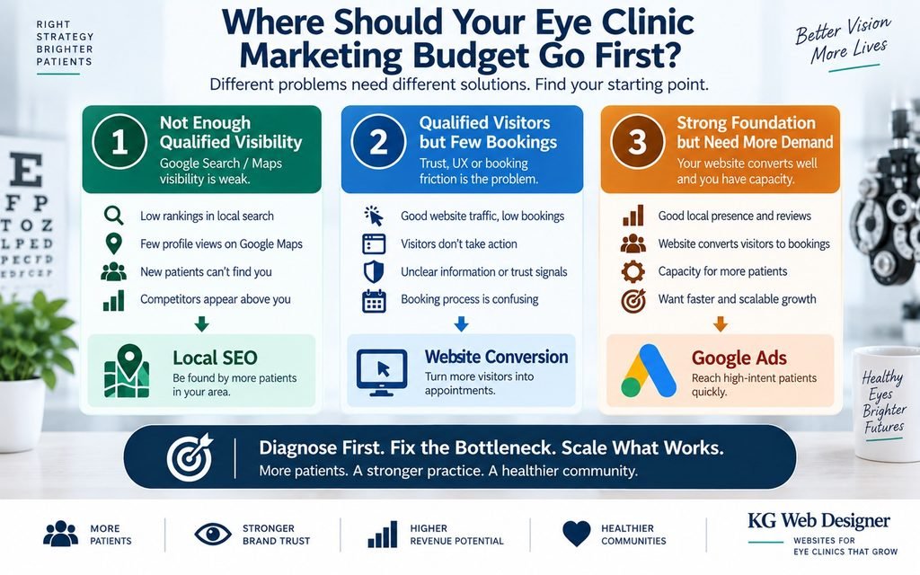 Where Should Your Eye Clinic Marketing Budget Go First infographic