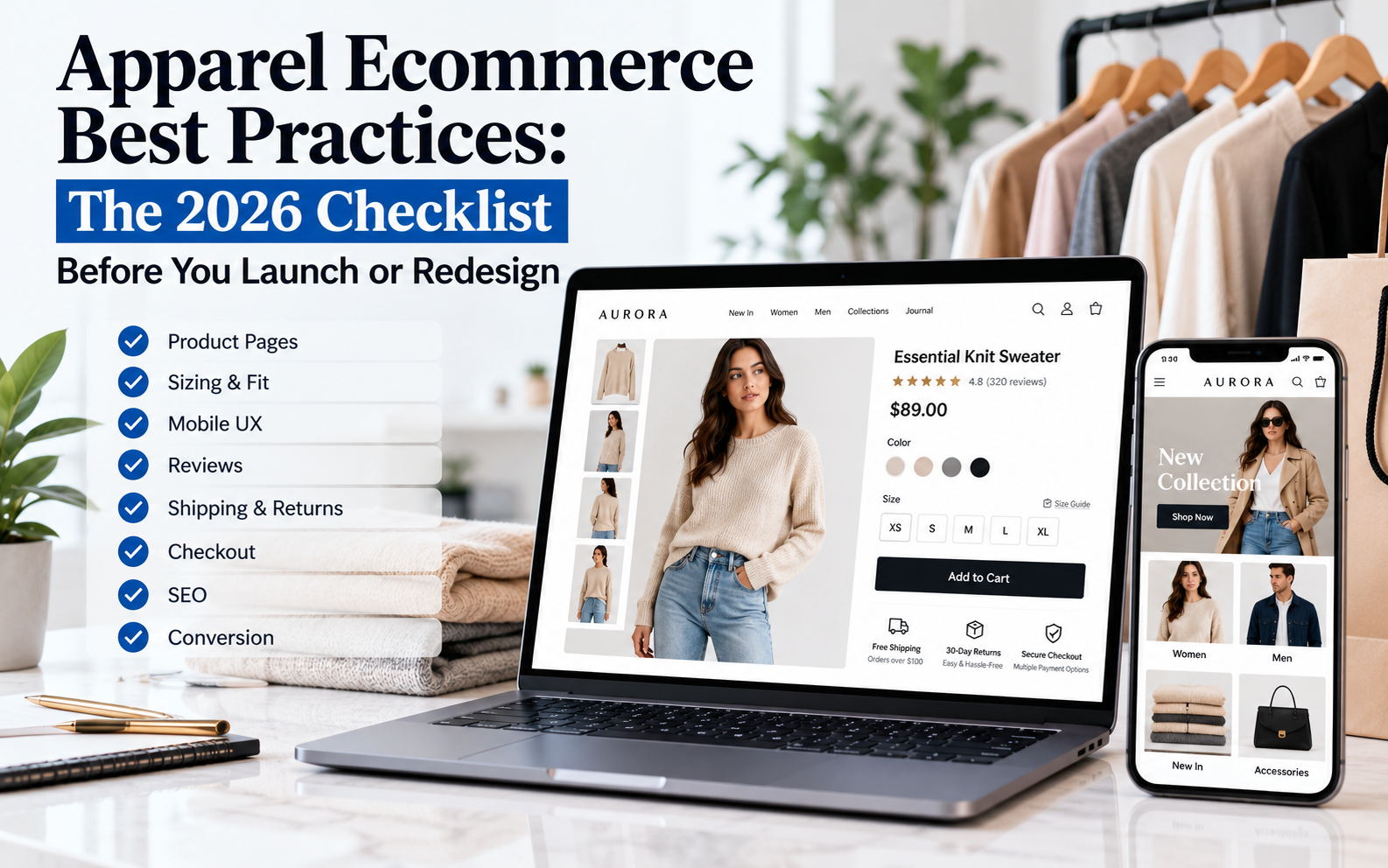 Apparel ecommerce website best practices checklist for 2026