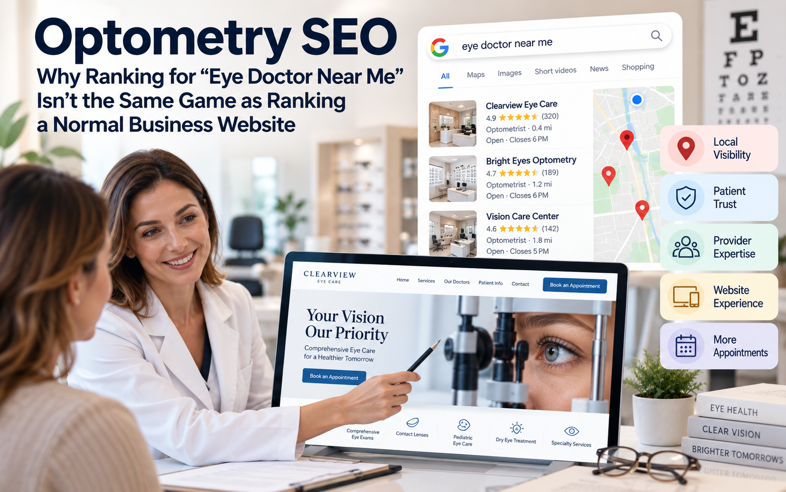 Optometry practice website search engine optimization guide for 2026
